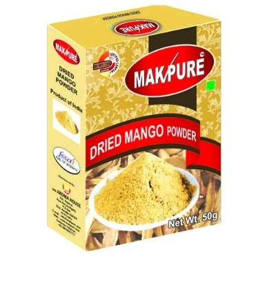 Instagram post of dried mango powder